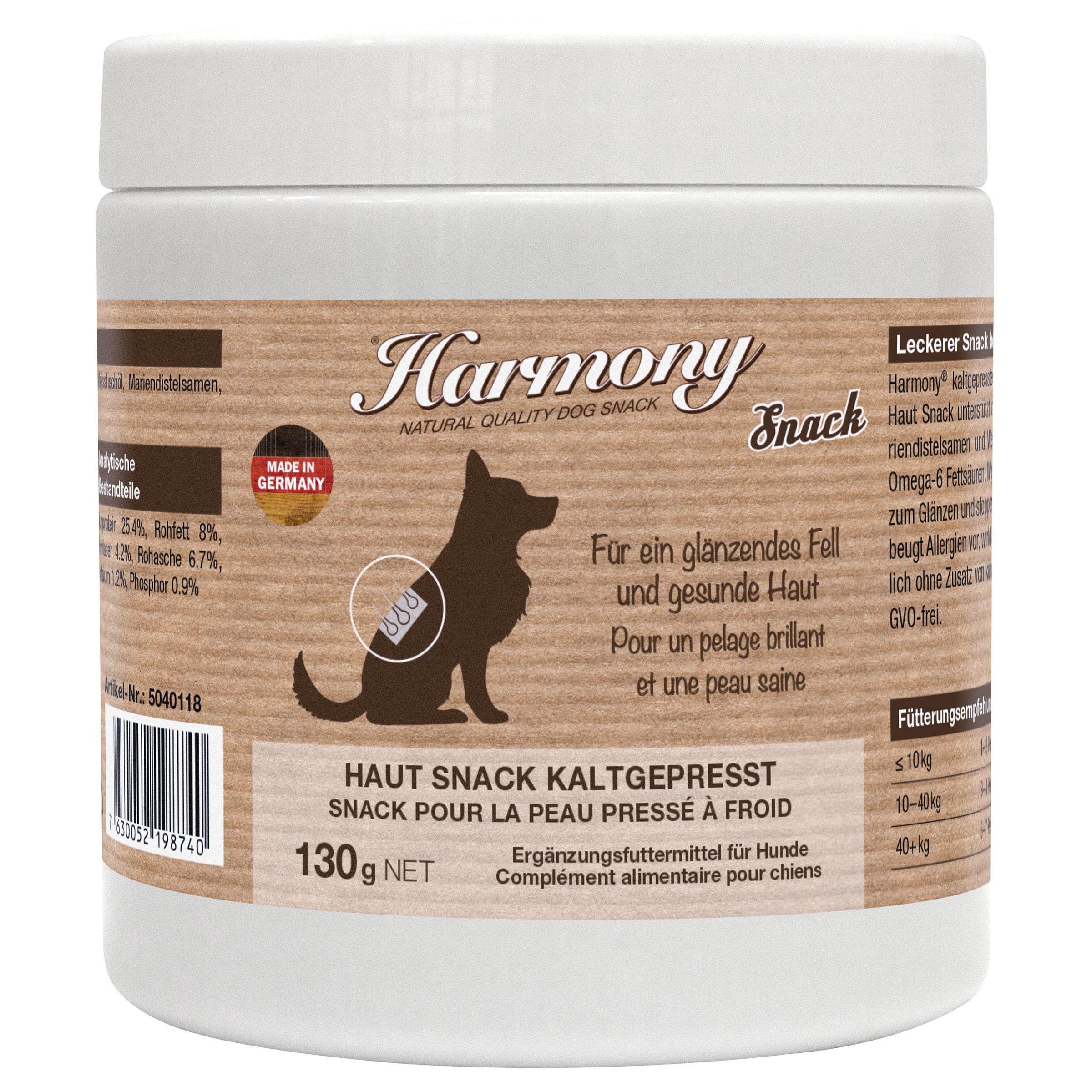 Harmony Dog Natural Hundesnack für gesunde Haut