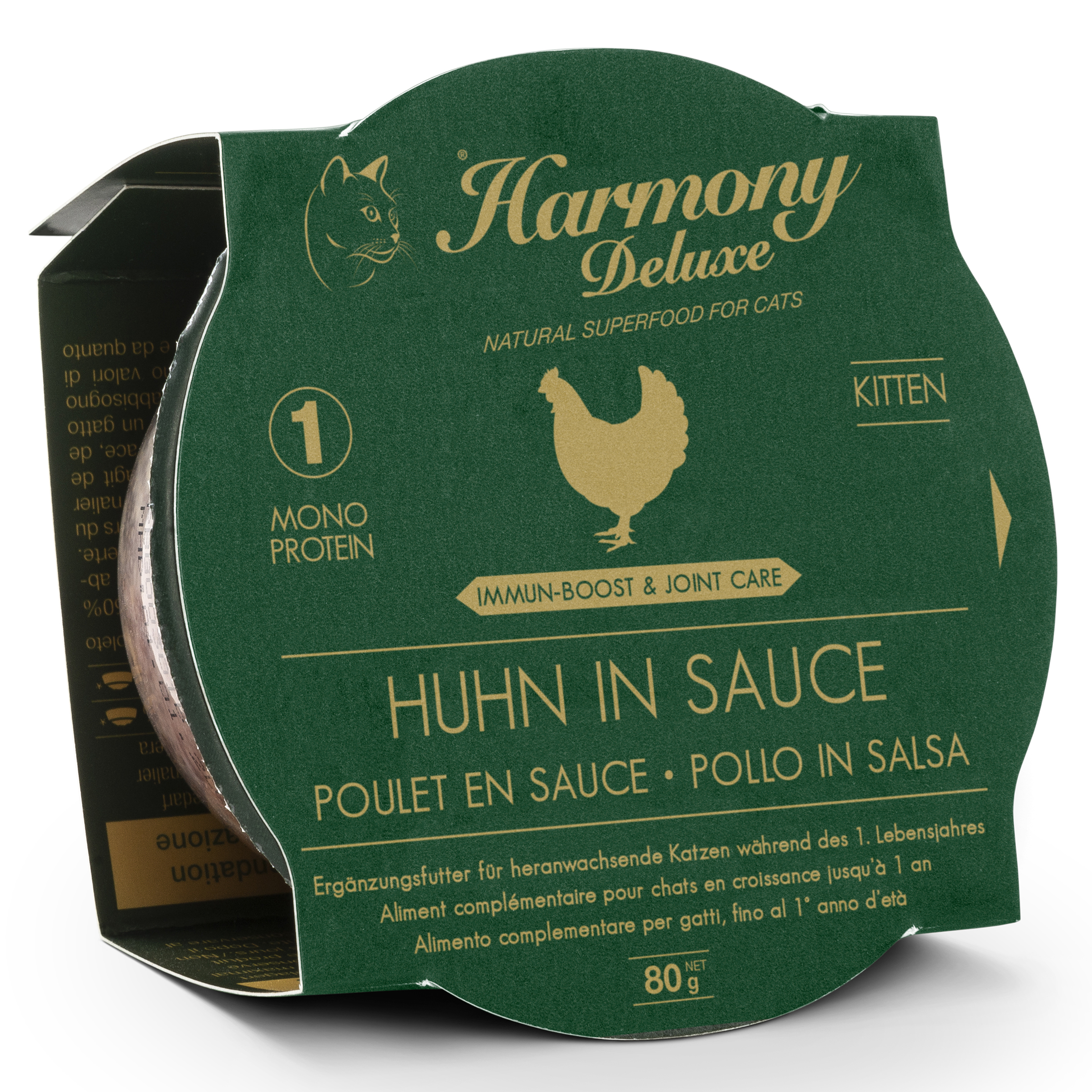 Harmony Cat Deluxe Cup Kitten Huhn in Sauce Immun-Boost & Care