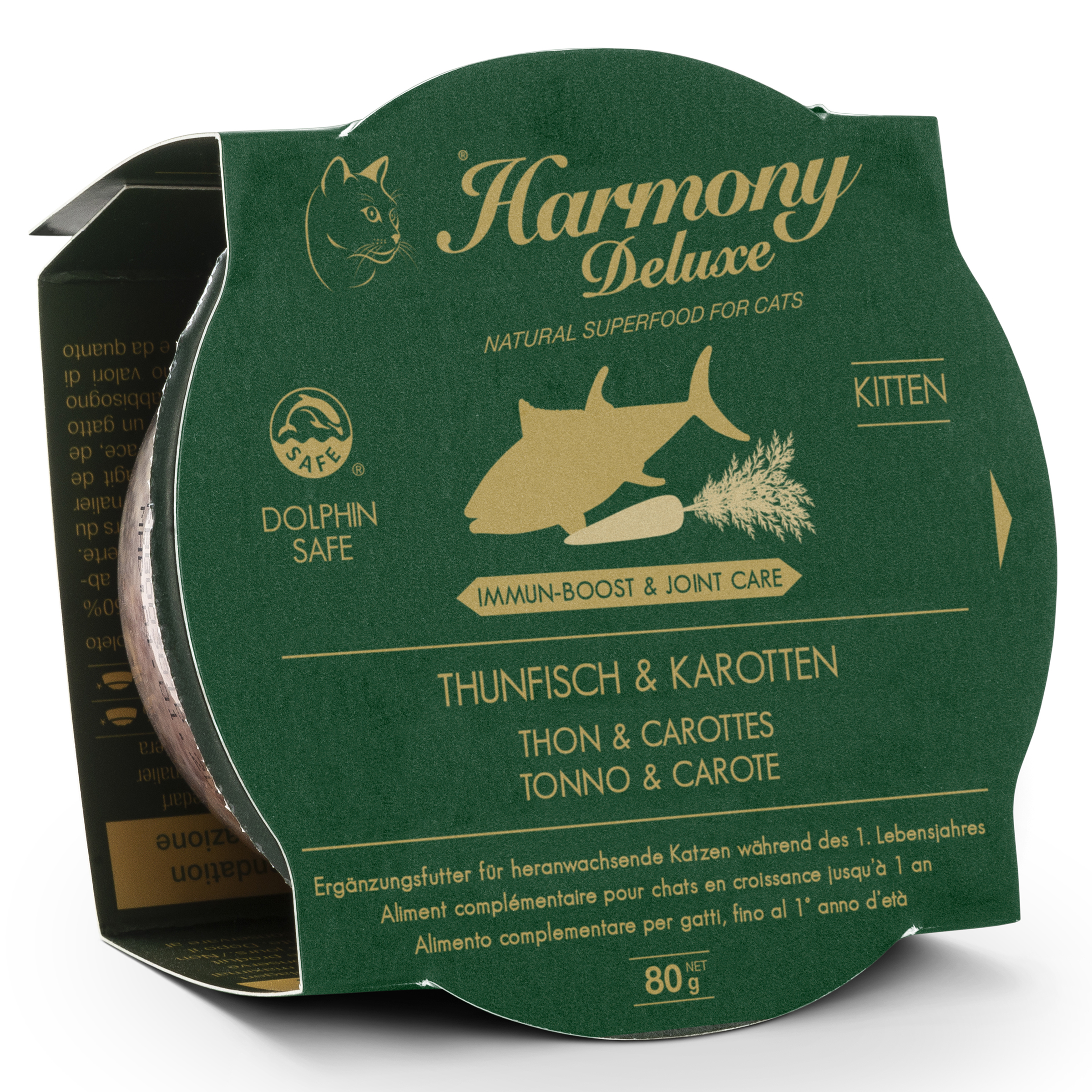 Harmony Cat Deluxe Cup Kitten Thunfisch & Karotten Immun-Boost & Care Katzenfutter